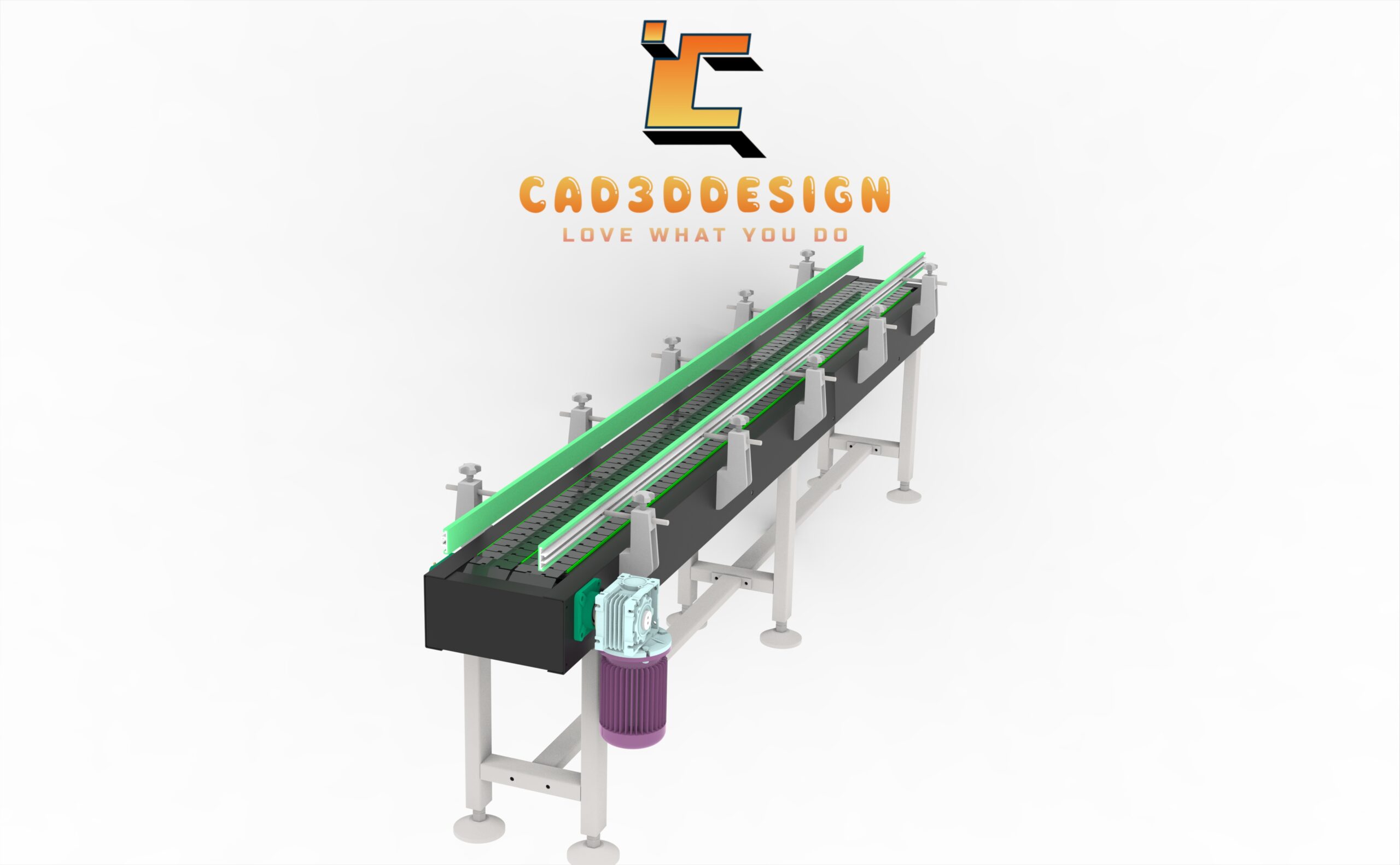 File thiết kế 3d băng tải xích đôi - 3D step file double chain conveyor