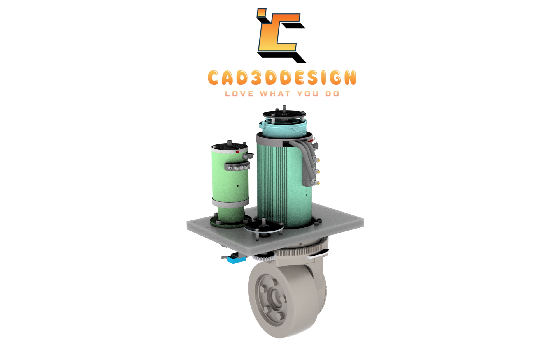 File 3d cơ cấu bánh lái agv miễn phí
