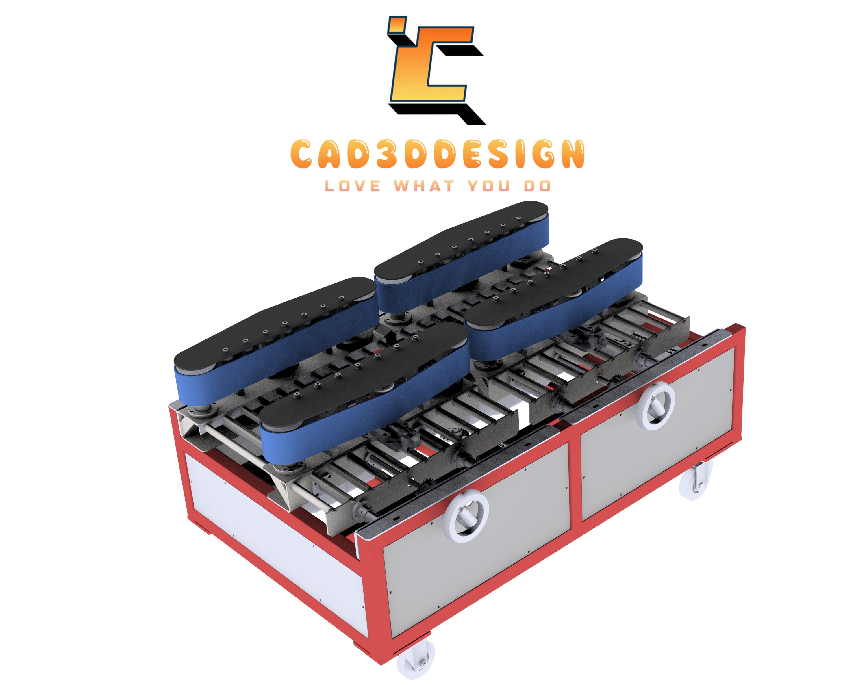 File thiết kế 3d băng tải băng tải điều chỉnh kích thước-3D design file for adjustable size conveyor belt